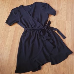 Aqua Womens Faux wrap dress